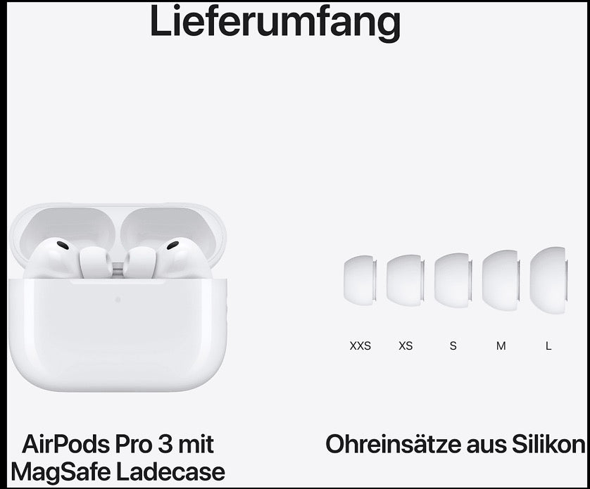 Apple AirPods Pro 3 Generation, In-ear Kopfhörer Bluetooth White